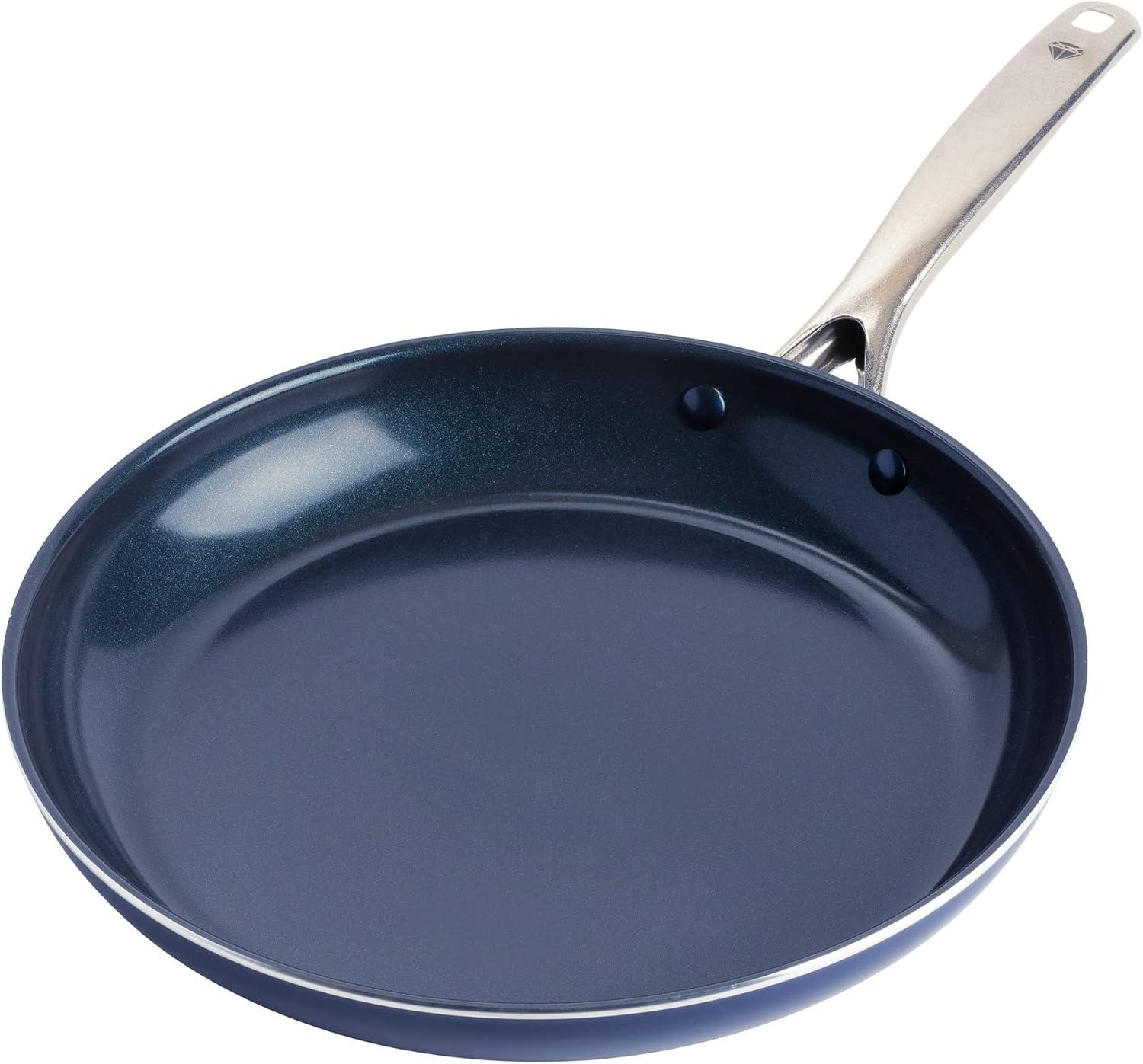 image:imageBlue Diamond Cookware Diamond Infused Ceramic Nonstick 11 Frying Pan Skillet Induction PFASFree Dishwasher Safe Oven Safe BlueBlue