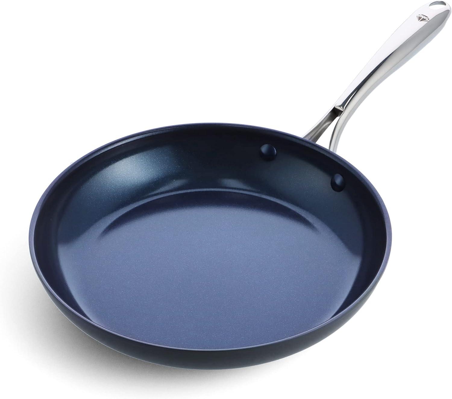 image:imageBlue Diamond Cookware Hard Anodized Ceramic Nonstick 10 Piece Cookware Pots and Pans Set NonToxic PFASFree Dishwasher and Oven Safe Durable Even Heating Metal Utensil Safe GrayGray