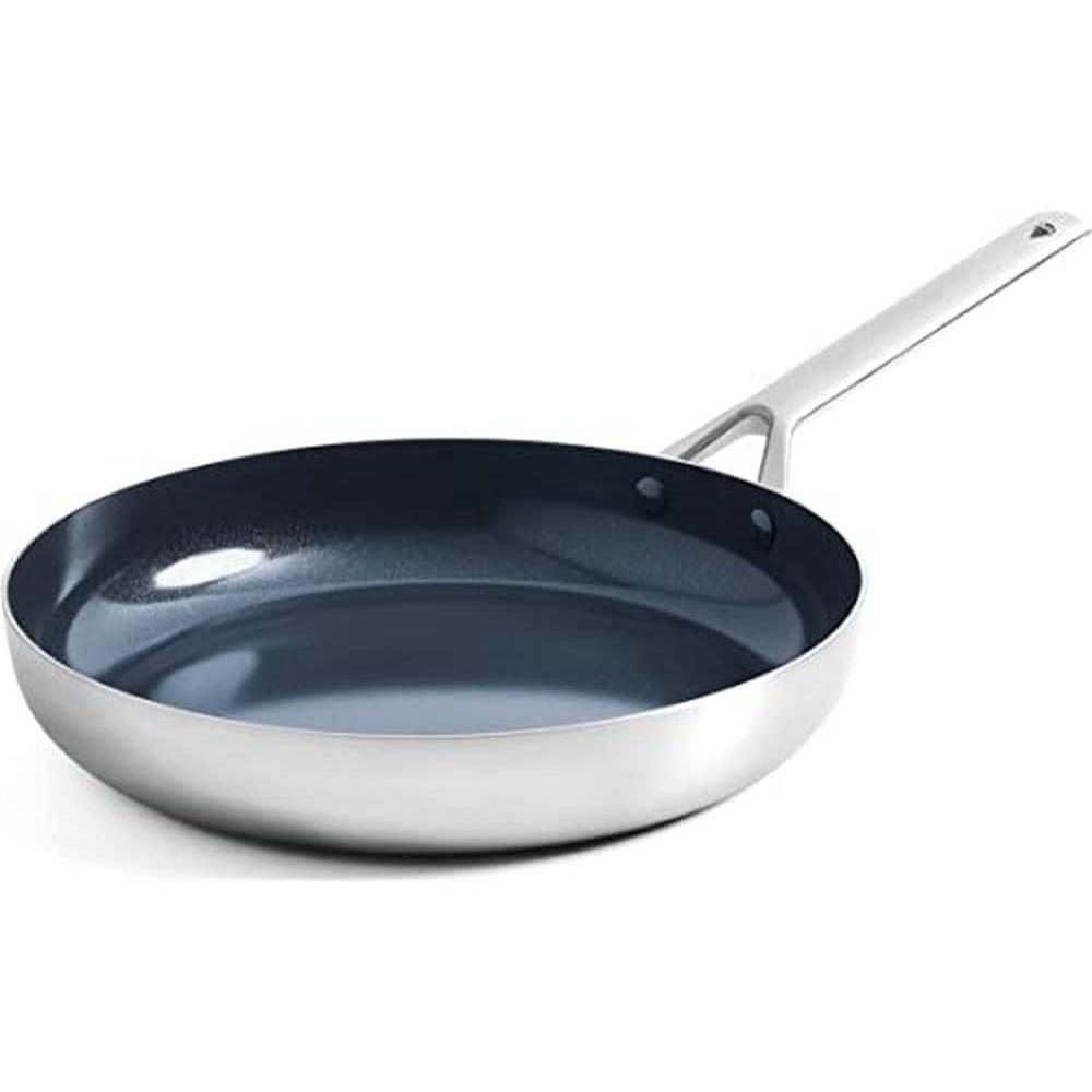 image:imageBlue Diamond TriPly Stainless Steel 95 amp 11 Frying Pan Skillet Set Healthy Ceramic Nonstick PFASFree Multi Clad Induction Dishwasher amp Oven Safe Versatile Kitchen Essential11 Frying Pan Skillet