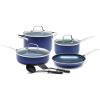 image:imageBlue Diamond 20 Piece Nonstick Cookware Set Diamond Ceramic Pots amp Pans Dishwasher amp Metal Utensil Safe Non Toxic PFASFree Kitchen Cooking Sauce amp Saute Pans Oven amp Broiler to 600F BlueBlue