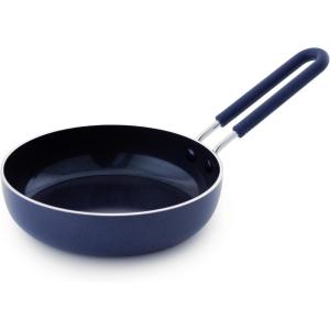 Blue Diamond 5QT Saute Pan with Lid, Non Toxic PFAS-Free Diamond Ceramic Nonstick, Dishwasher & Oven Safe, Metal Utensil Safe, Deep Jumbo Cooker Skillet with Helper Handle, Glass Lid, Blue(Blue)