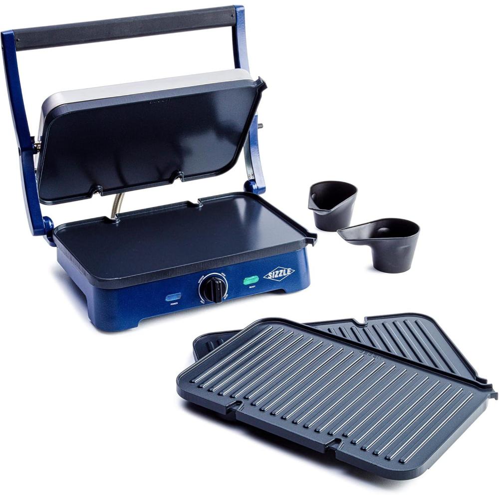 image:imageBlue Diamond Sizzle Deluxe Electric Griddle and Grill Pan Plates