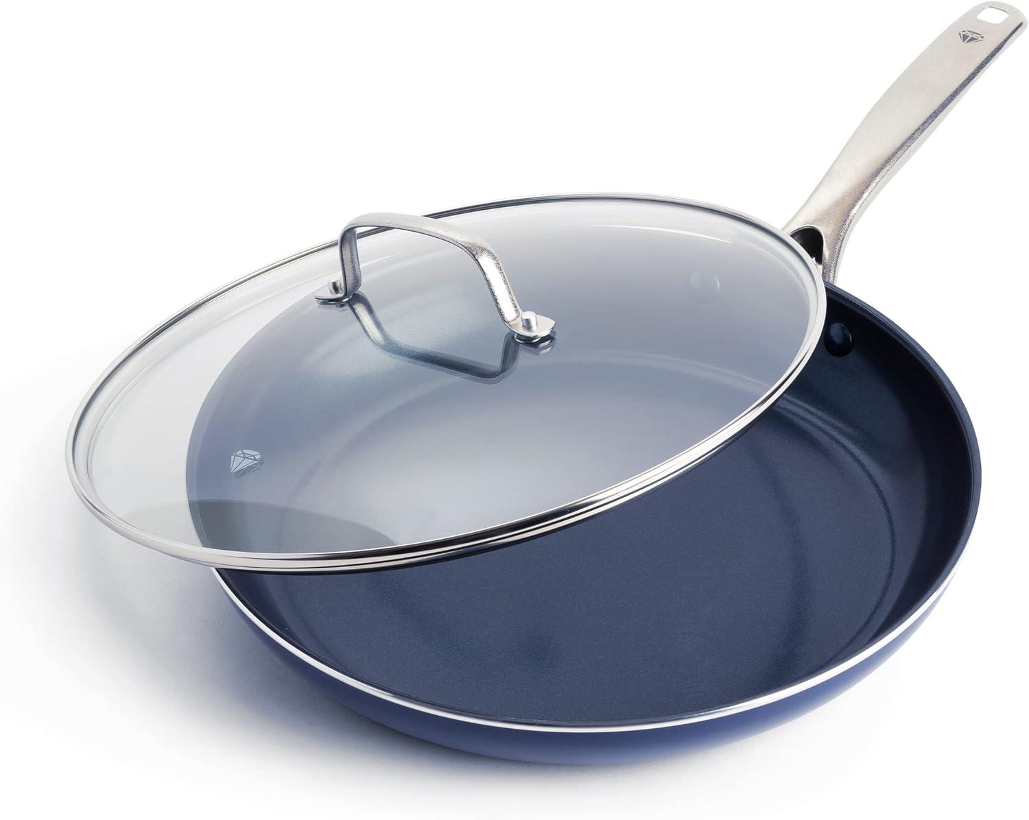 image:imageBlue Diamond Cookware Diamond Infused Ceramic Nonstick 12 Frying Pan Skillet Oven Safe Blue amp Cookware Diamond Infused Ceramic Nonstick 10 Frying Pan Skillet Oven Safe Blue