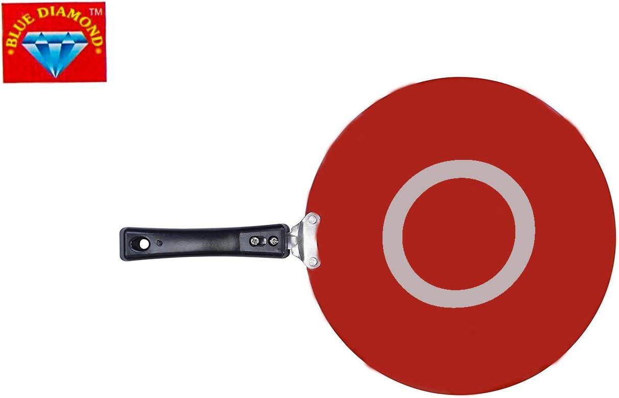 image:imageBlue Diamond Non Stick Aluminium Tawa Black Red 1 Piece