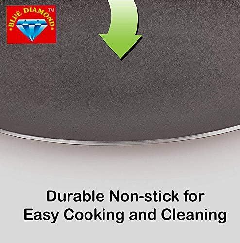 image:imageBlue Diamond Non Stick Aluminium Tawa Black Red 1 Piece