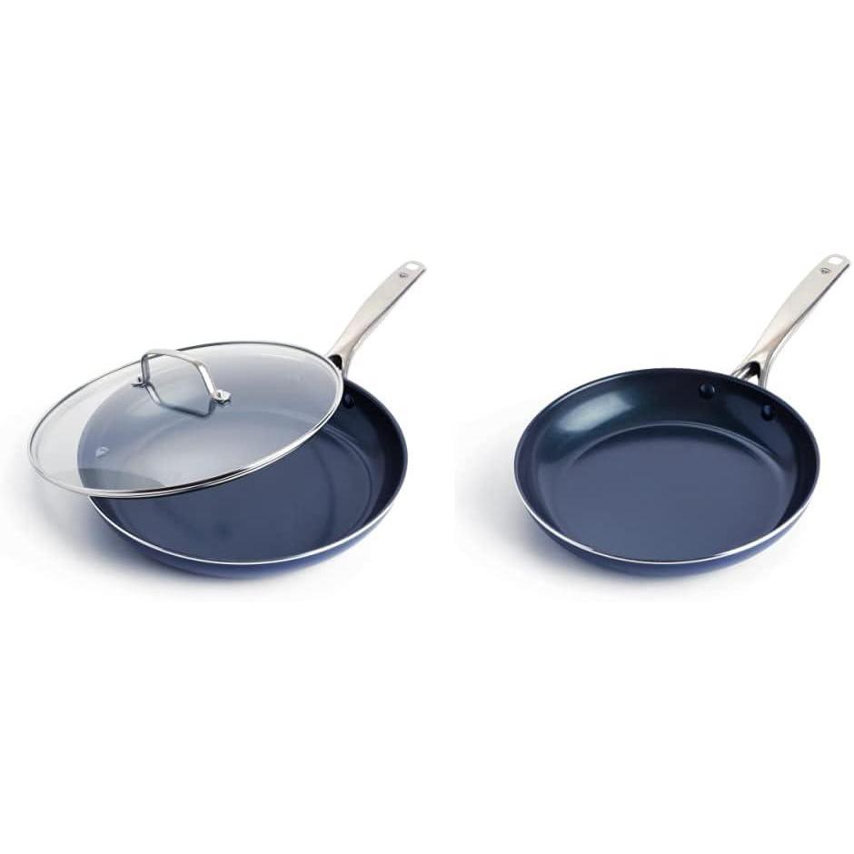 image:imageBlue Diamond Cookware Diamond Infused Ceramic Nonstick 12 Frying Pan Skillet Oven Safe Blue amp Cookware Diamond Infused Ceramic Nonstick 10 Frying Pan Skillet Oven Safe Blue