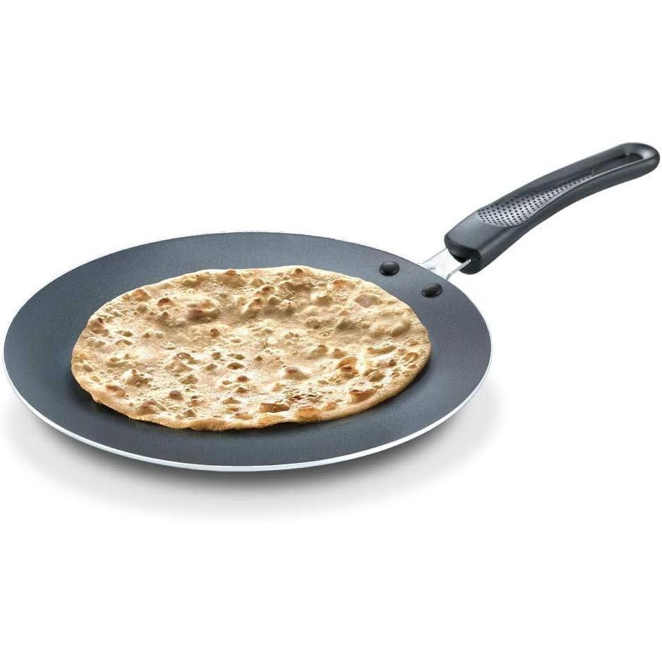 image:imageBlue Diamond Non Stick Aluminium Tawa Black Red 1 Piece