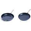 image:imageBlue Diamond 14 amp 12 Diamond Infused Ceramic Nonstick Frying Pans Bundle PFASFree Dishwasher SafeBlue
