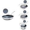 image:imageBlue Diamond Hybrid Nonstick Stainless Steel Cookware Set TriPly PFASFree Ceramic Diamond Bond Pots amp Pans Dishwasher amp Oven Safe to 850F Induction Ready Metal Utensil Safe Silver