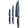 image:imageBlue Diamond Sharp Stone Nonstick Stainless Steel Cutlery 3 Piece Set including Chef Serrated and Pairing Knives with Covers Diamond Texture Blade Dishwasher Safe Blue3 Piece Set 8  5  35