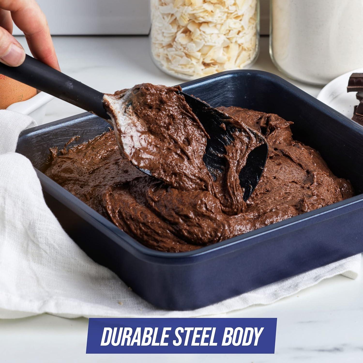 image:imageBlue Diamond Bakeware Diamond Infused Ceramic Nonstick 9 Round Cake Baking Pan Dishwasher and Freezer Safe PFASFree Blue13 x 9 Rectangular Cake Baking Pan