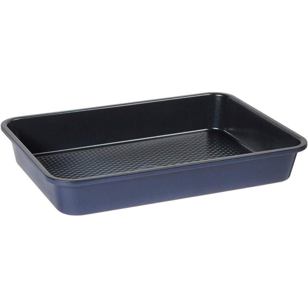 image:imageBlue Diamond Bakeware Diamond Infused Ceramic Nonstick 9 Round Cake Baking Pan Dishwasher and Freezer Safe PFASFree Blue13 x 9 Rectangular Cake Baking Pan