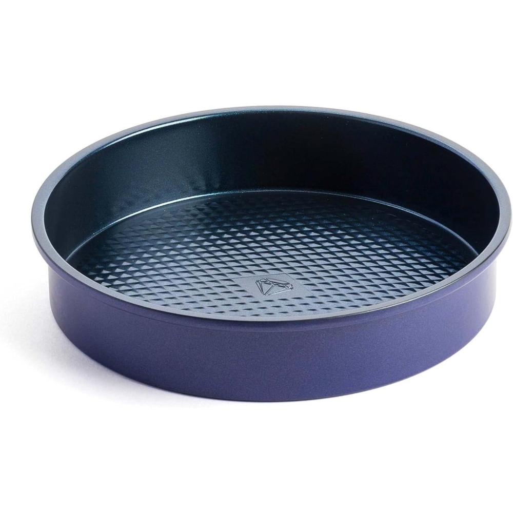 image:imageBlue Diamond Bakeware Diamond Infused Ceramic Nonstick 9 Round Cake Baking Pan Dishwasher and Freezer Safe PFASFree Blue9 Round Cake Baking Pan