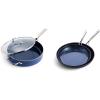 image:imageBlue Diamond Cookware Diamond Infused Ceramic Nonstick 5QT Saute Pan Jumbo Cooker amp Cookware Hard Anodized Ceramic Nonstick 10 and 12 Frying Pan Skillet Set