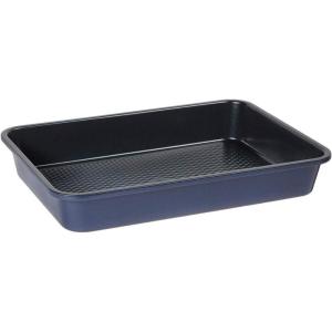 Blue Diamond Bakeware Diamond Infused Ceramic Nonstick, 9″ Round Cake Baking Pan, Dishwasher and Freezer Safe, PFAS-Free, Blue(13″ x 9″ Rectangular Cake Baking Pan)